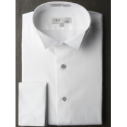 Ike Evening Cotton Pique Wingtip Collar Tuxedo Shirt